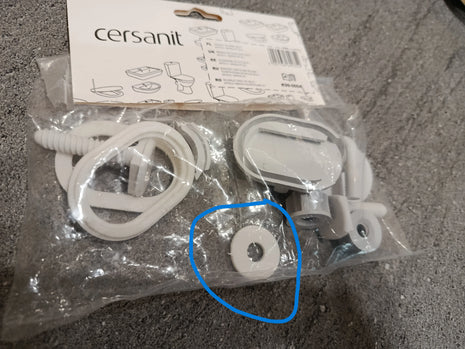 Tualetinės dangčio tvirtinimo komplektas Cersanit Merida / Delfi (gamintojo kodas: K99-0004)