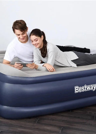 Надувной матрас Bestway 67614, сине-серый, 203 x 152 см.